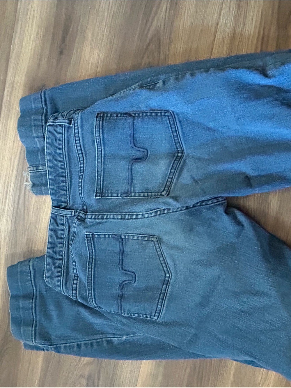 Kimes Ranch Blue Wide-Leg Jeans - Back Pocket Detail